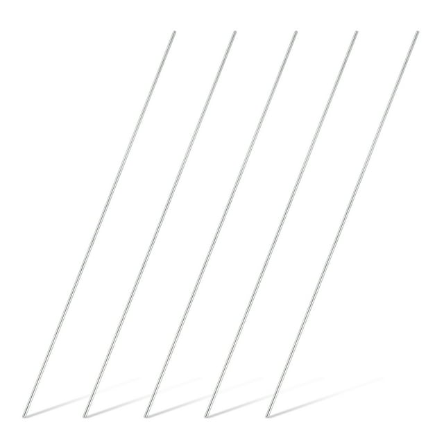 5pcs 316 Stainless Steel Round Rod Bar, 3x400mm Silver Solid Shaft Rods