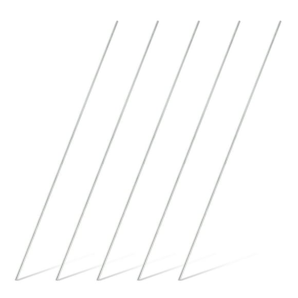 5pcs 316 Stainless Steel Round Rod Bar, 3x400mm Silver Solid Shaft Rods