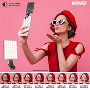 Bower Clip-on Snap Light for Streaming, Selfies & Remote Work - USB-C, 8-Level Brightness, Black