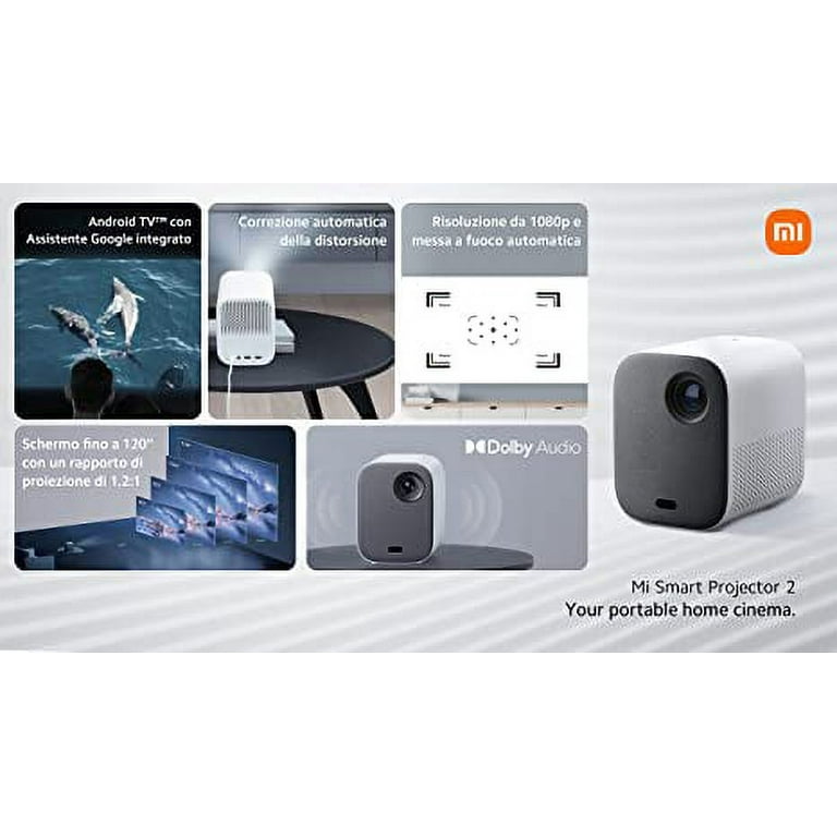 Xiaomi MI Smart Video Projector 2, 1920x1080 Full HD, Android TV y Google  Assistant integrado, Blanco
