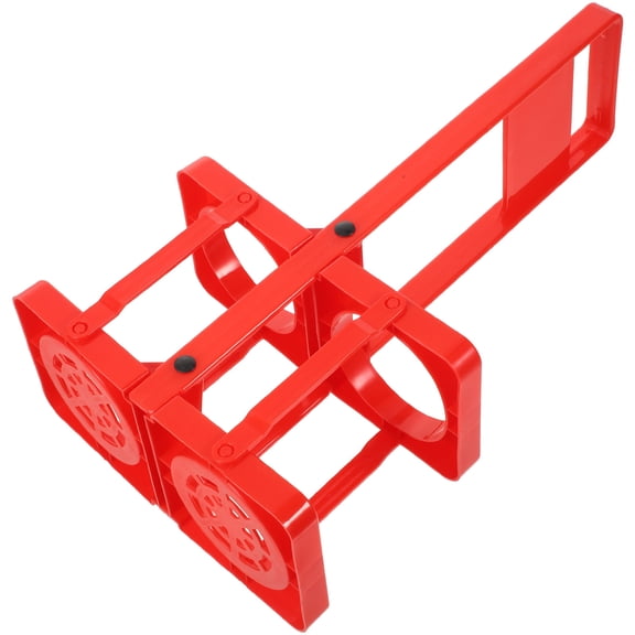 Worgeous Red Foldable Plastic Beverage Carrier for Home Portable Drink Holder with Design 12.5x8.2x6.3 inches