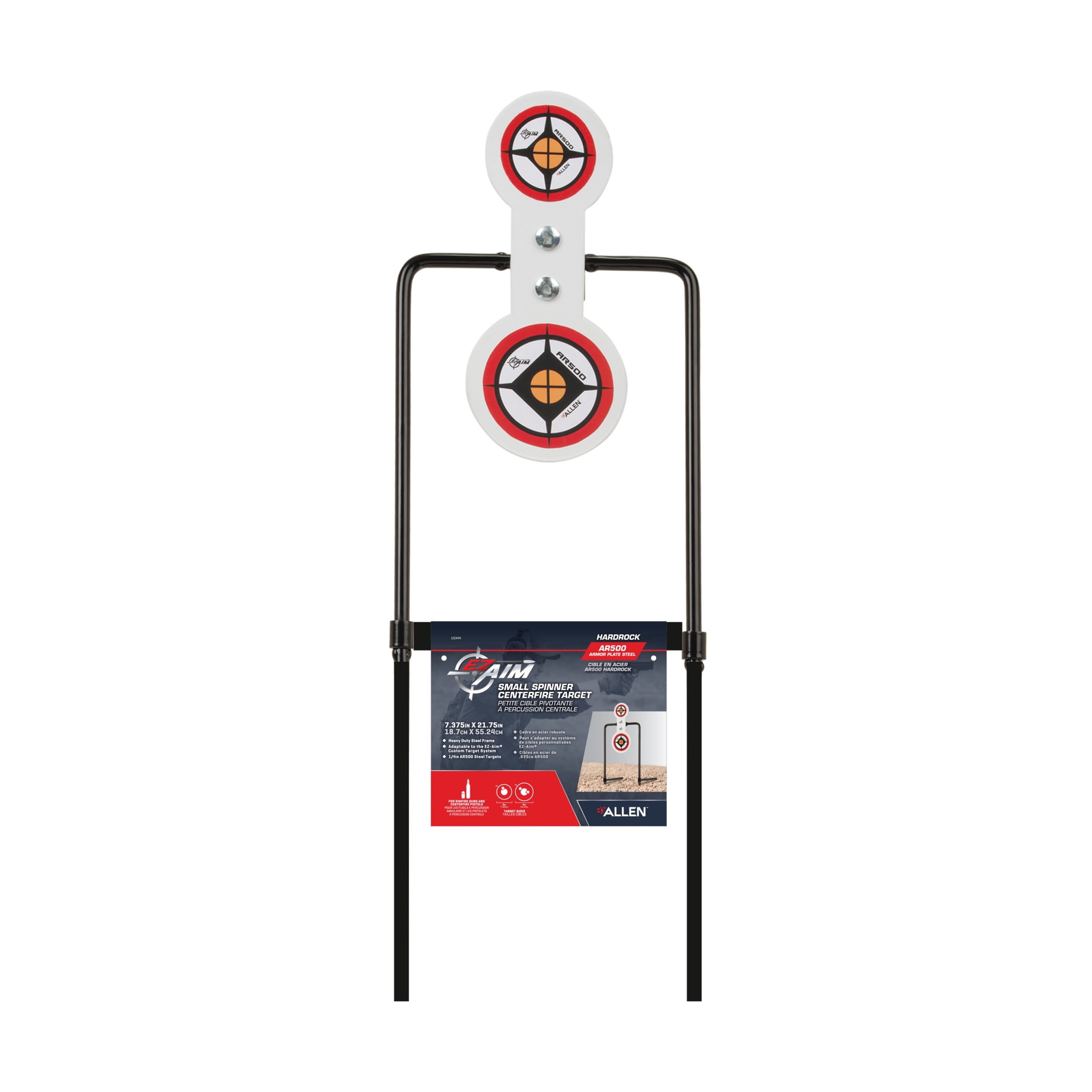 Ez Aim Hardrock Ar500 Spinner Target Stand, 7.38"W X 21.75"H, Multi