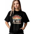 thumbnail image 2 of Camiseta de mujer, camiseta de manga corta, tops casuales, camisetas de mujer con perros, camisetas de cuello redondo para mujer, 2 of 8