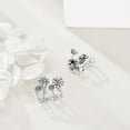 thumbnail image 6 of MYSTICPOEM Mushroom/Rose Cross 925 Sterling Silver Earrings Stud Claw Earrings Cuff Cute Gothic Jewelry for Women Gift…, 6 of 10