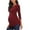 Red, variant on Ohufall Female Long Sleeve Maternity Tops Summer Solid Color Comfy Round Neck Nursing Shirts Loose Casual Pleated Pregnancy Blouses for Women