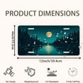 thumbnail image 2 of Forestlake Moonlit Night Funny Personalized License Plate Rust-proof Stainless Steel Metal License Plate Suitable For Men And Women 12.2" x 6.2", 2 of 7