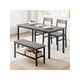thumbnail image 2 of 4-person moderno dining mesa set kitchen mesa con sillas y bench para small spaces featuring metal frame y almacenamiento rack-ideal para para apartments, 2 of 6