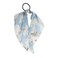 thumbnail image 4 of Unique Bargains 1 Pc Peony Triangle Ribbon Hair Elastic Band Blue, 4 of 5