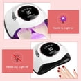 thumbnail image 3 of Lámpara UV para uñas, secador de uñas profesional automático UV LED de 180 W, 4 temporizadores (10/30/60/99 segundos), pantalla LCD grande, base magnética desmontable, para esmalte de uñas semipermane, 3 of 5