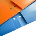 thumbnail image 3 of Plastic 3 Hole Punch Pocket Folders, Plastic Folders with 2-Pocket for 3-Ring Binders, Poly 2-Pocket Folder with Business Card Slot for School, Home, Office, Letter Size, 3 of 8