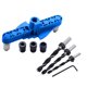 thumbnail image 1 of Localizador de taladros Riwesomey Carpintería Trazador de agujeros rectos Azul con Brocas, 1 of 6