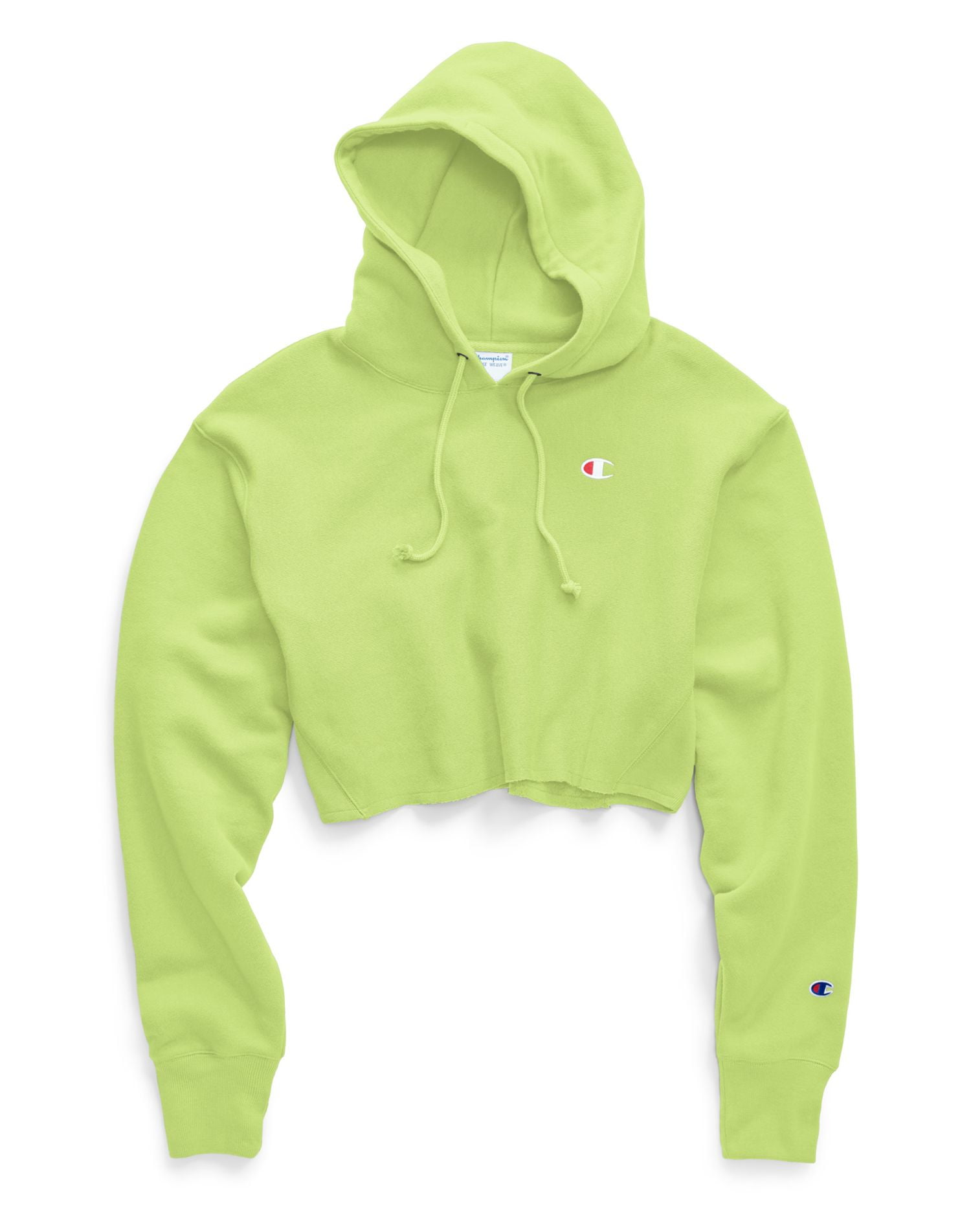 mint color champion hoodie