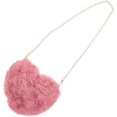 thumbnail image 2 of 1PC Crossbody Bag with Chain Plush Peach Heart Shape Bag Chain Messenger Bag Stylish Women Shoulder Bag Portable Women Shoulder Bag for Women Lady Use, 2 of 3