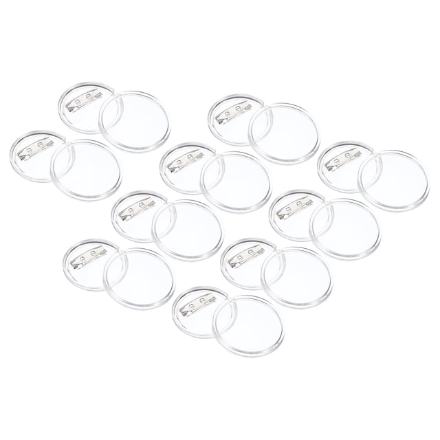 Unique Bargains 1.44inch Acrylic Button Pin Badge,20SetRound Pin Blank Buttons Badges Kit
