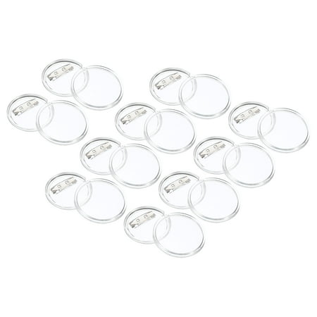 Uxcell 1.44inch Acrylic Button Pin Badge,20SetRound Pin Blank Buttons Badges Kit