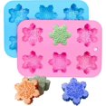 thumbnail image 1 of Silicone Mold for Snowflakes, 2pcs Silicone Mold Snowflake Mold Handmade Soap Molds Silicone Soap Mold Soap DIY Molds Handmade Christmas Molds, 1 of 5