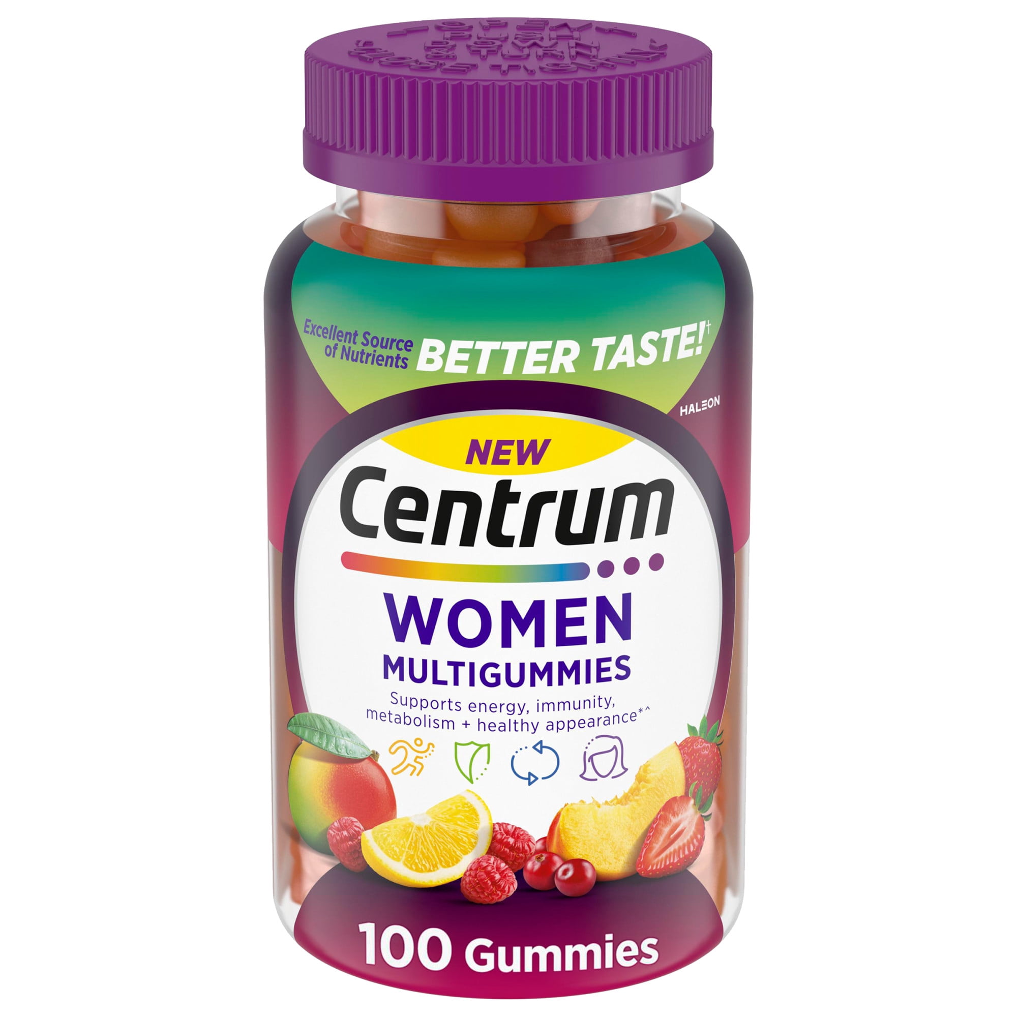 Centrum Multigummies Womens Gummy Vitamins, Multivitamin With Vitamin A, B & C, Assorted Fruit, 100 Count