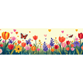 thumbnail image 4 of Colorful Floral Springtime Banner Backdrop Background, Party Decorations with Butterflies, Ideal for Garden Parties Spring Celebrations Photography Props and Outdoor Gatherings, 4 of 4