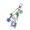 Blue, variant on Multi Purpose Decorative Emotional Expression Wishes Bottle Keychain with Star Fish Shape Acrylic Keyring