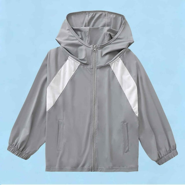 Chaquetas y abrigos casuales con capucha de manga larga para niños y niñas, ropa de verano con protección solar, holgada y transpirable, tops para niños