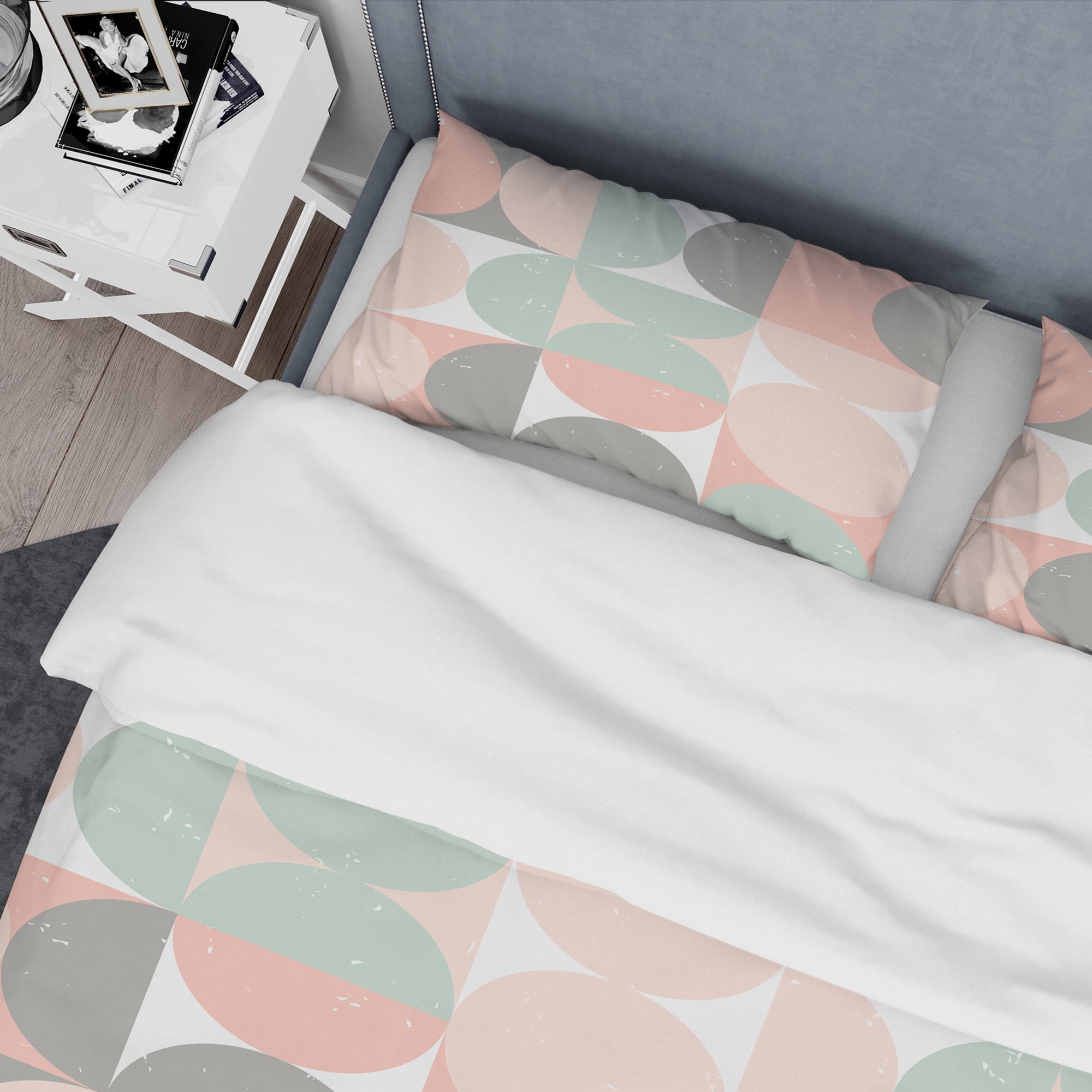Designart 'Retro Pastel Circular Pattern II' Mid-Century Modern Duvet Cover Set