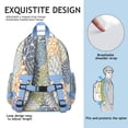 thumbnail image 5 of Boho Bohemia Pioneer Flower Art Backpack for School,Cute School Bag,Schoolbag with Adjustable Shoulder Straps & Padded Back,15.25"x11.5"x5.25", 5 of 6
