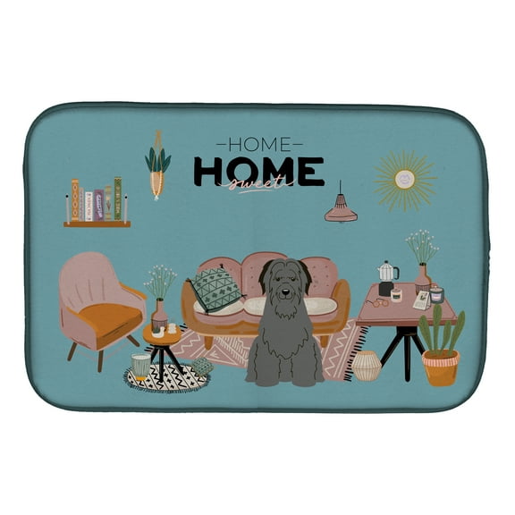 Black Briard Sweet Home Dish Drying Mat