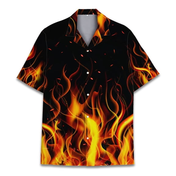 CONZONE Mens Buttons Down Shirts Short Sleeve Shirts for Men Trendy Graphic Lapel Soft Lightweight Summer Tops