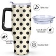 thumbnail image 3 of White & Black Dots 40 OZ Tumbler Cup with Lid and Straw for Water Iced Tea Coffee Smoothie and More, 3 of 7