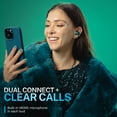 thumbnail image 6 of JLab GO Pop ANC Bluetooth Earbuds, Charging Case, Transparent Teal, 6 of 8