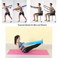 thumbnail image 4 of Natural Latex Elastic Exercise Bands, Dd Yoga Physical Therapy Fitness Stretch Muscle Training No Resistance Bands (Blue&Green), 4 of 4