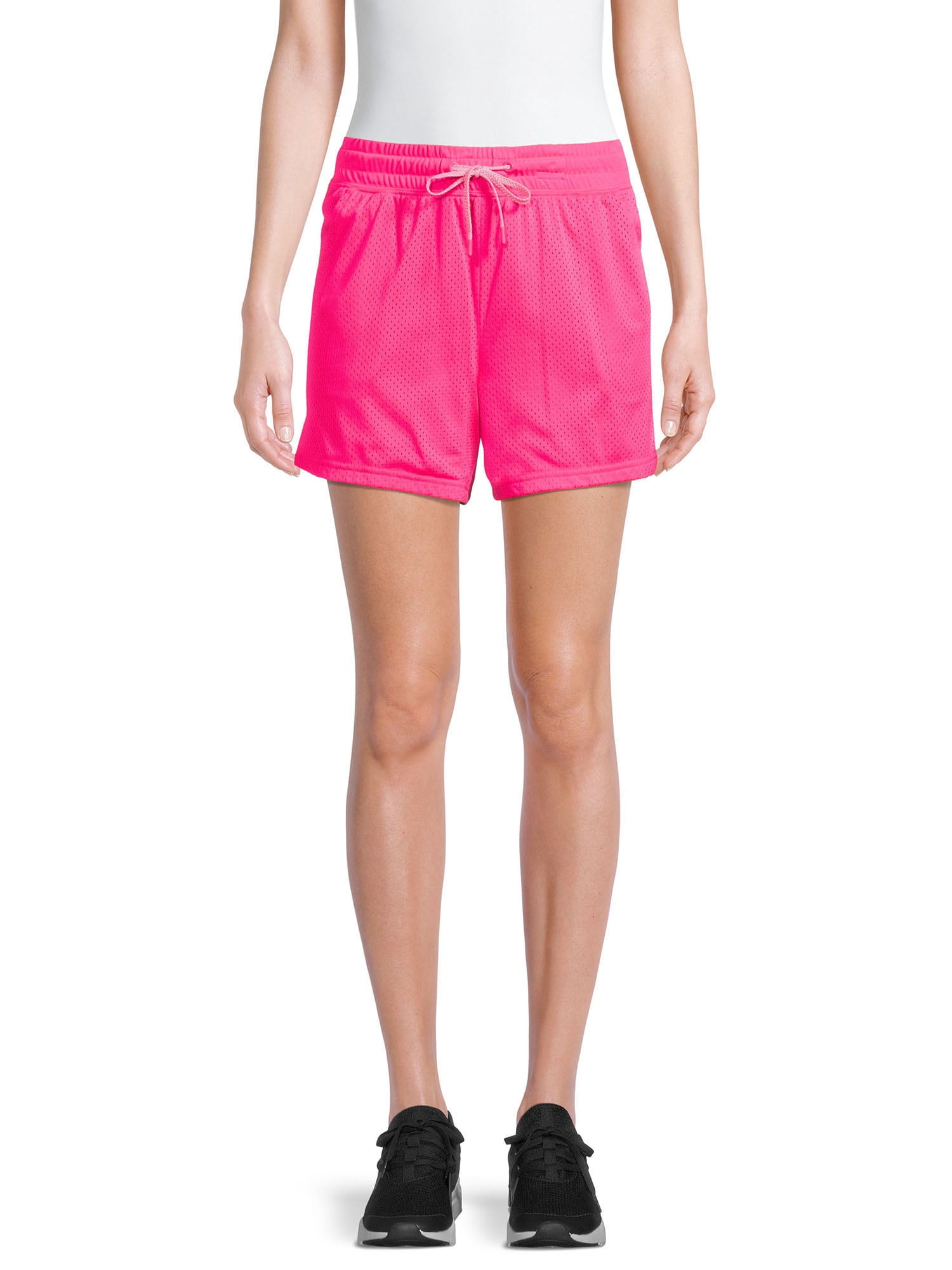 Athletic Works Women's Mesh Shorts with Pockets, 2-Pack