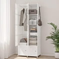 thumbnail image 2 of ZXNYH Portable Closet for Hanging Clothes, Combination Armoire, Modular Cabinet for Space Saving, Ideal Storage Organizer Cube for Books, Toys, 8 Cubes, 2 of 7