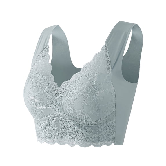 Eashery Womens Bras Tank Padded Breathable Strapless Bras for Women Grey?XXL