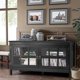 thumbnail image 3 of Glass Door Storage Cabinet with Adjustable Shelf, Cable Management, Media Entertainment Center 50'' Modern TV Stand, Black My Lux Decor Round, 3 of 6