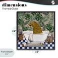 thumbnail image 4 of Stupell Industries Coastal Leopard in Tropical Bathtub Black Framed Giclee Art, 24 x 24, by Janet Tava, 4 of 8