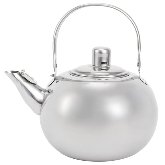 M Buder 304 Stainless Steel Whistling Teapot Flat Bottom Induction Water Kettle with Filter Silver 5.51 inches / 14cm 1L