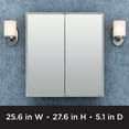 thumbnail image 5 of Designer Series by Zenna Home Edge-Lit Framed LED Mirror Medicine Cabinet in Aluminum, Bi-view, 5 of 8