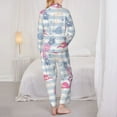 thumbnail image 5 of Bingfone Womens Pajama Sets Flamingo And Pineapple Print,Long Sleeve Loungewear Pajamas Set-Small, 5 of 9
