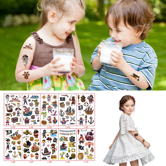 Etiqueta Engomada Del Tatuaje Temporal 30pcs 3D impermeable tatuaje dinosaurio niños cuerpo brazo tatuaje temporal para fiesta Likrtyny Libre de BPA