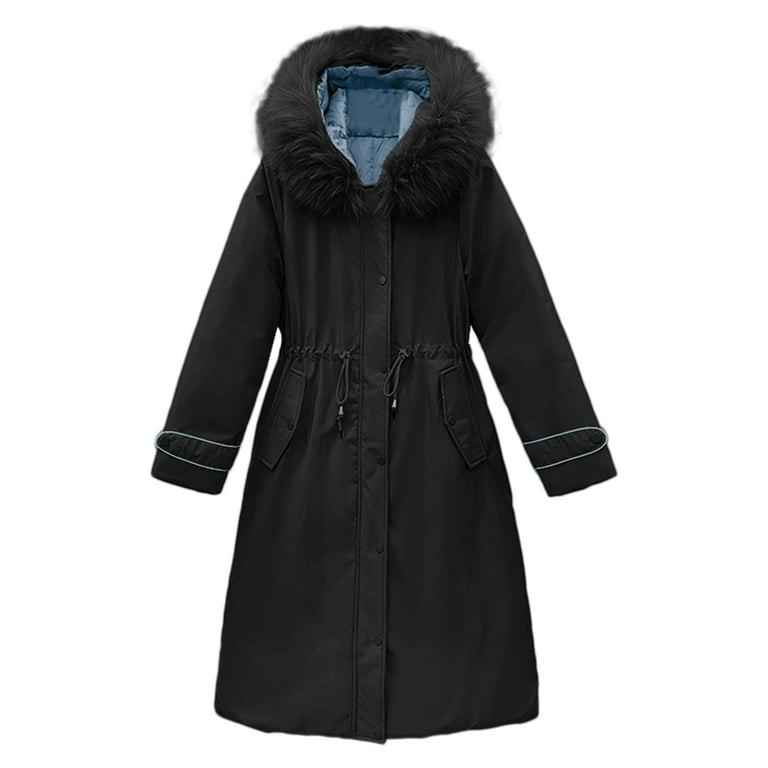 【最新入荷】 Hvyesh Women Thicken Reversible Winter Coat Trendy Faux Fur ジャケット・アウター