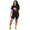 Black, variant on Women Two Piece Outfits Lips Rainbow Graphic Biker Short Set Workout Summer Tracksuits