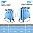 thumbnail image 2 of TOHU Kids Luggage, Kids Ride-on Luggage with Spinner Wheels Suitcase, Kid's Ride-On Suitcase Help Your Child Relax, Carry On Trolley Luggage with Password Lock, 20", 2 of 8