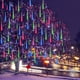 thumbnail image 1 of Luces navideñas con forma de carámbano, lluvia de meteoritos, 192 LED, 1 of 9