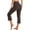 Coffee, variant on Yoga Capri Leggings for Women High Waisted Casual Capri Workout Pants Summer Plus Size Capris Black S