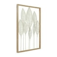 thumbnail image 5 of DecMode White Metal Tall Cut-Out Leaf Wall Decor with Intricate Laser Cut Designs, 5 of 7