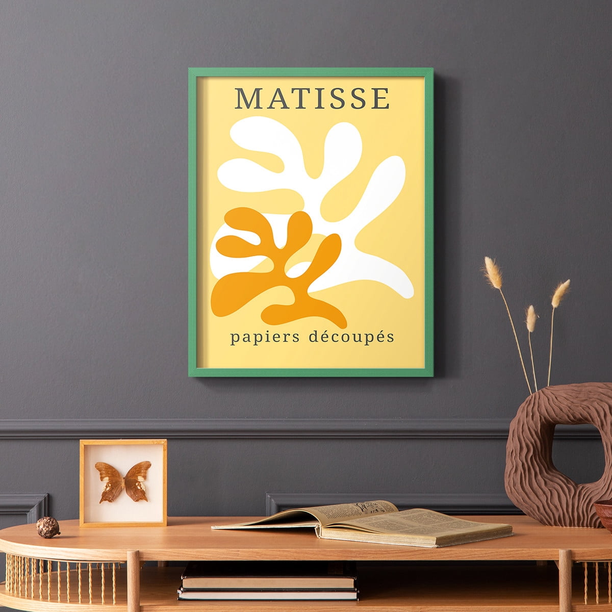 Matisse CCCLVII in Green Solid Wood 16 x 20 Framed Print