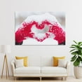 thumbnail image 4 of Love Heart Snow Hands Canvas Art Poster And Wall Art Picture Print Modern Family Bedroom Decor Posters,Unframe-style,08x12inch(20x30cm), 4 of 8