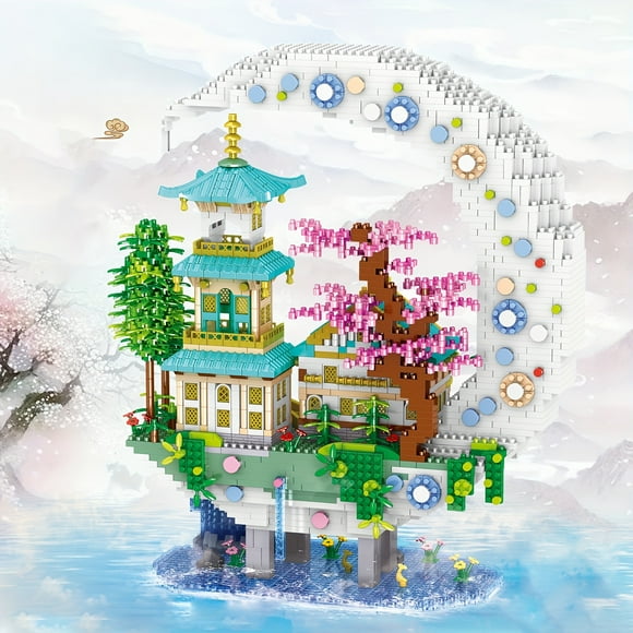 Frozen Palace Building Blocks Toys, Educational Assembly Chinese Ancient Architecture, Birthday Gift