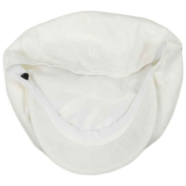 帽子 WHITE TWILL NEWSBOY CAP M CAPAS Mens Premium Linen Twill Newsboy Cap Size M White | eBay